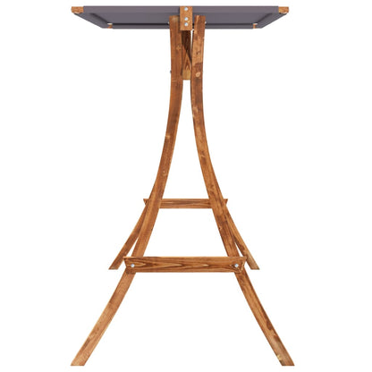 vidaXL Panca a Dondolo con Tetto Massello di Abete Finitura in Teak
