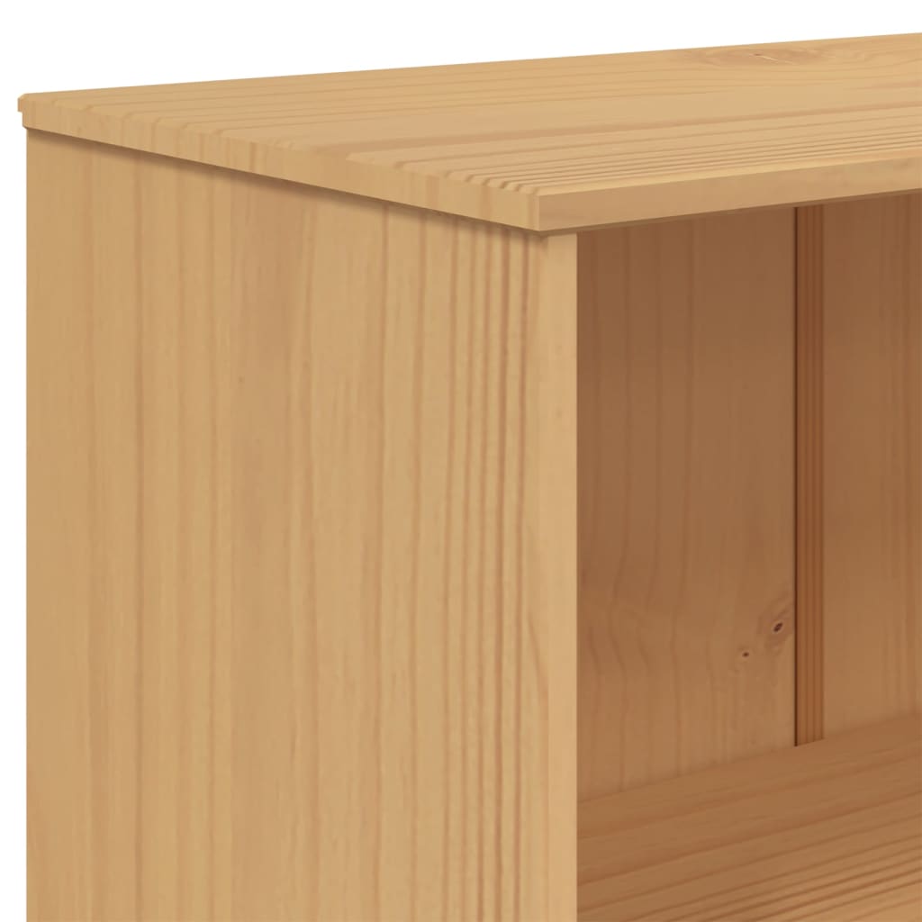 vidaXL Libreria 4 Ripiani OLDEN Grigia e Marrone Legno Massello Pino VIDAXL