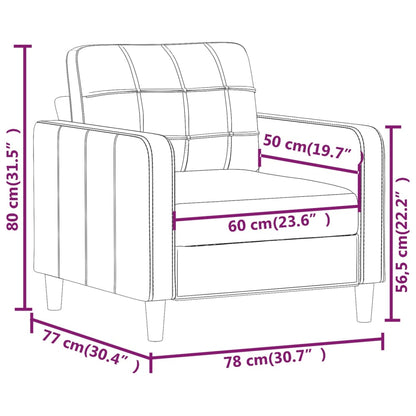 vidaXL Poltrona Crema 60 cm in Similpelle