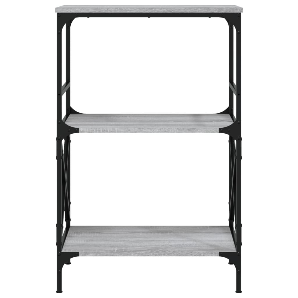 vidaXL Libreria 3 Ripiani Grigio Sonoma 59x35x90,5cm Legno Multistrato VIDAXL