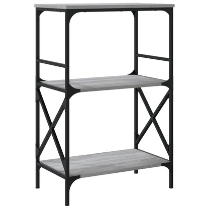 vidaXL Libreria 3 Ripiani Grigio Sonoma 59x35x90,5cm Legno Multistrato VIDAXL
