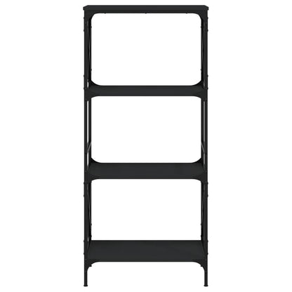 vidaXL Libreria a 4 Ripiani Nera 59x35x132 cm in Legno Multistrato VIDAXL