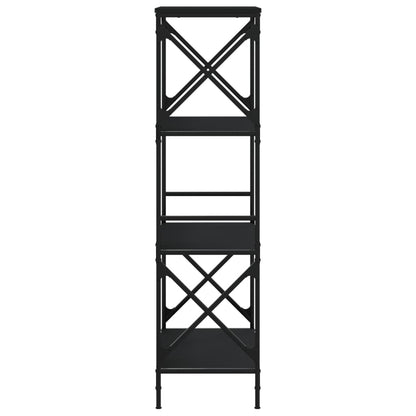 vidaXL Libreria a 4 Ripiani Nera 59x35x132 cm in Legno Multistrato VIDAXL