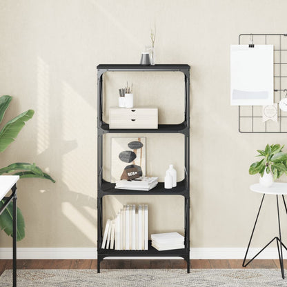 vidaXL Libreria a 4 Ripiani Nera 59x35x132 cm in Legno Multistrato VIDAXL