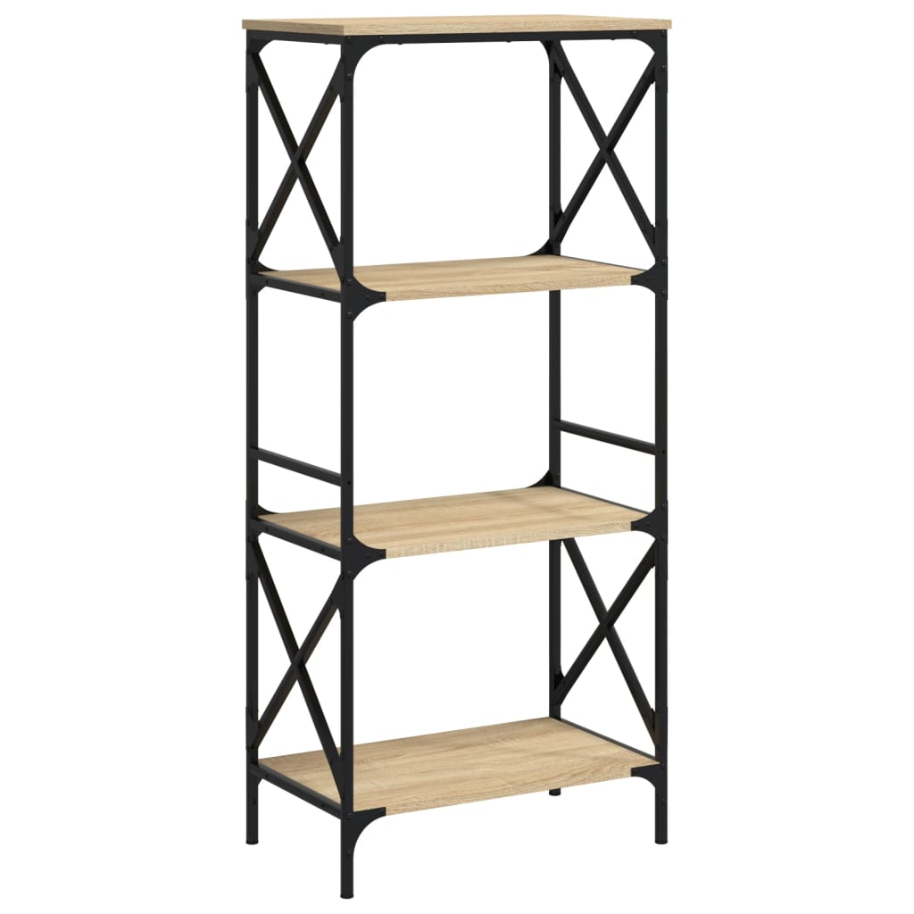 vidaXL Libreria 4 Ripiani Rovere Sonoma 59x35x132 cm Legno Multistrato
