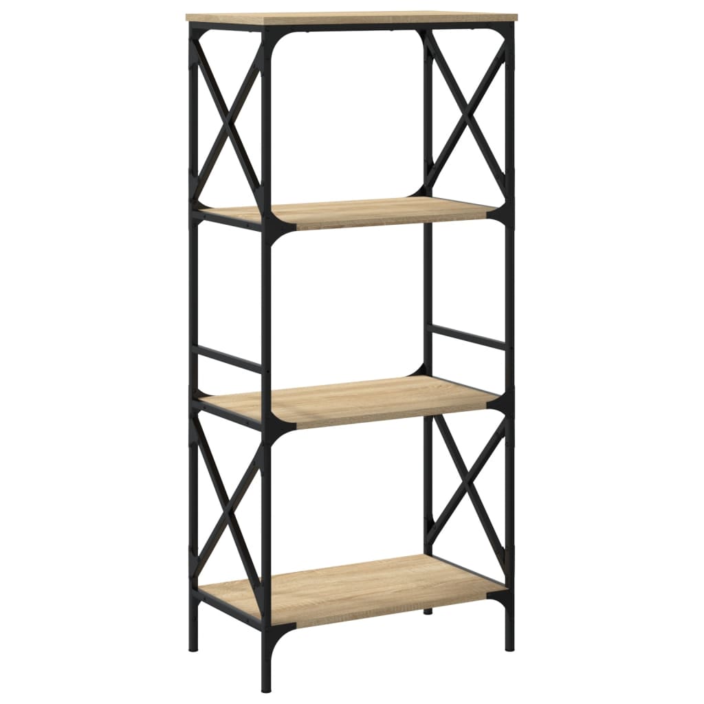 vidaXL Libreria 4 Ripiani Rovere Sonoma 59x35x132 cm Legno Multistrato