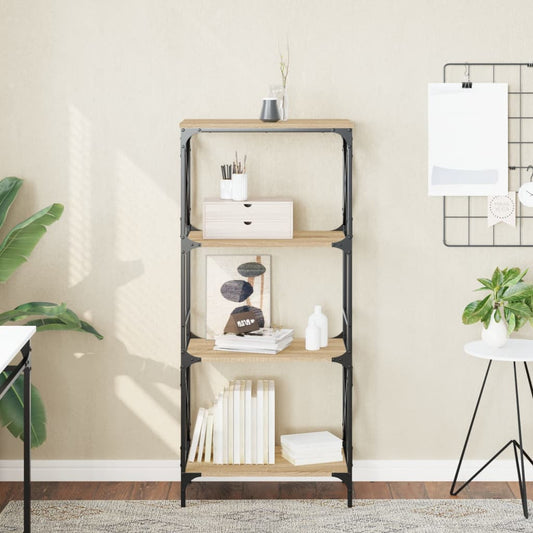 vidaXL Libreria 4 Ripiani Rovere Sonoma 59x35x132 cm Legno Multistrato