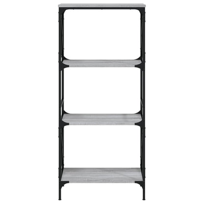 vidaXL Libreria 4 Ripiani Grigio Sonoma 59x35x132cm Legno Multistrato VIDAXL