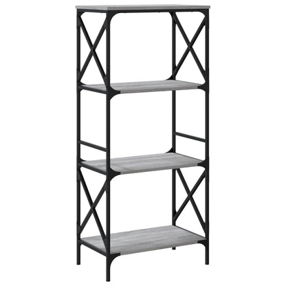 vidaXL Libreria 4 Ripiani Grigio Sonoma 59x35x132cm Legno Multistrato VIDAXL