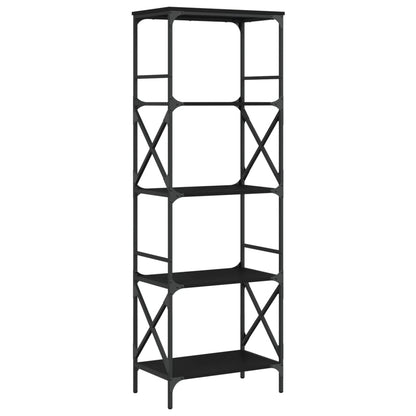 vidaXL Libreria a 5 Ripiani Nera 59x35x171 cm in Legno Multistrato VIDAXL