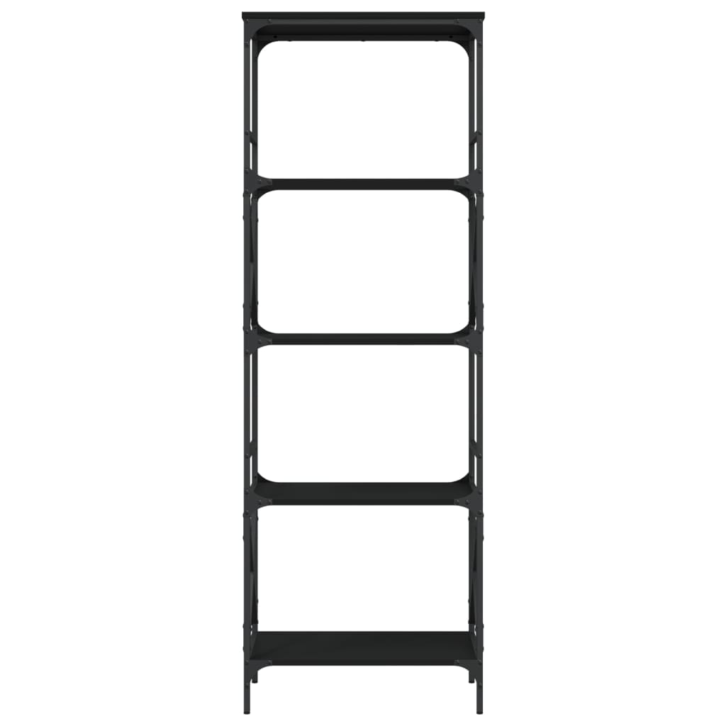 vidaXL Libreria a 5 Ripiani Nera 59x35x171 cm in Legno Multistrato VIDAXL
