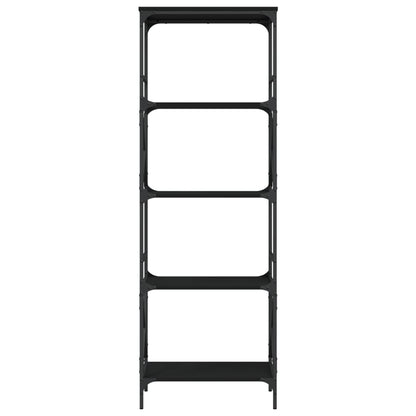 vidaXL Libreria a 5 Ripiani Nera 59x35x171 cm in Legno Multistrato VIDAXL