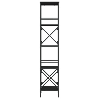 vidaXL Libreria a 5 Ripiani Nera 59x35x171 cm in Legno Multistrato VIDAXL