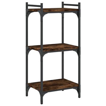 vidaXL Libreria a 3 Ripiani Rovere Fumo 40x30x86 cm Legno Multistrato VIDAXL