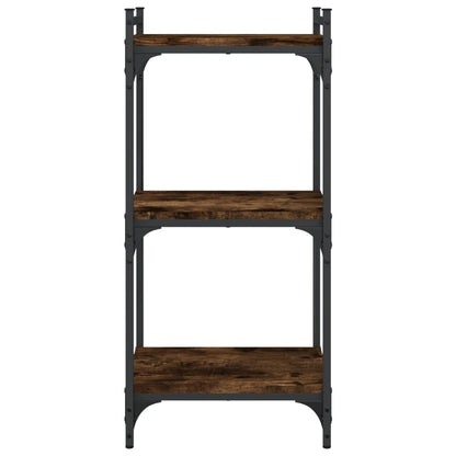 vidaXL Libreria a 3 Ripiani Rovere Fumo 40x30x86 cm Legno Multistrato VIDAXL