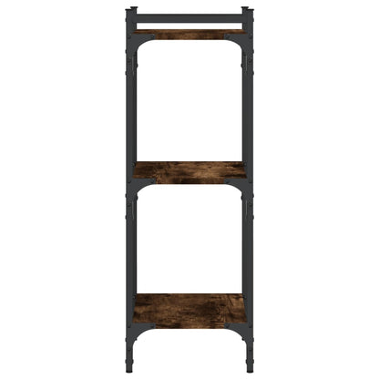 vidaXL Libreria a 3 Ripiani Rovere Fumo 40x30x86 cm Legno Multistrato VIDAXL
