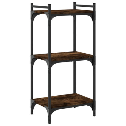 vidaXL Libreria a 3 Ripiani Rovere Fumo 40x30x86 cm Legno Multistrato VIDAXL