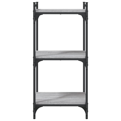 vidaXL Libreria a 3 Ripiani Grigio Sonoma 40x30x86cm Legno Multistrato