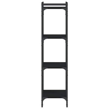 vidaXL Libreria a 4 Ripiani Nera 40x30x120 cm in Legno Multistrato