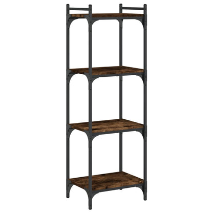 vidaXL Libreria a 4 Ripiani Rovere Fumo 40x30x120 cm Legno Multistrato VIDAXL