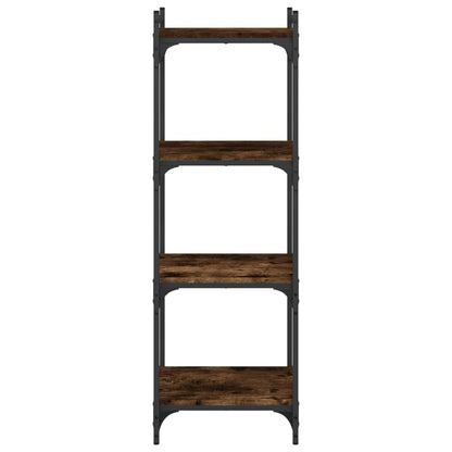 vidaXL Libreria a 4 Ripiani Rovere Fumo 40x30x120 cm Legno Multistrato VIDAXL