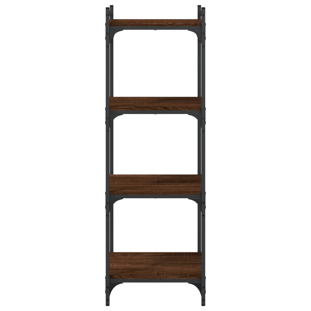 vidaXL Libreria 4 Ripiani Rovere Marrone 40x30x120cm Legno Multistrato VIDAXL