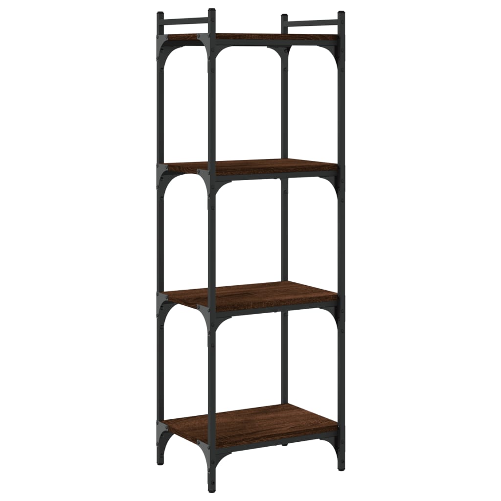 vidaXL Libreria 4 Ripiani Rovere Marrone 40x30x120cm Legno Multistrato VIDAXL