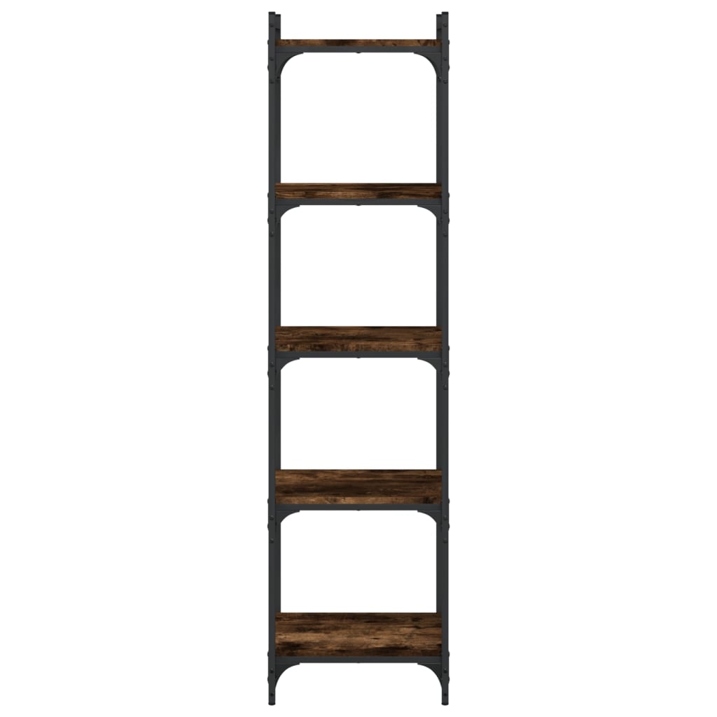 vidaXL Libreria a 5 Ripiani Rovere Fumo 40x30x154 cm Legno Multistrato