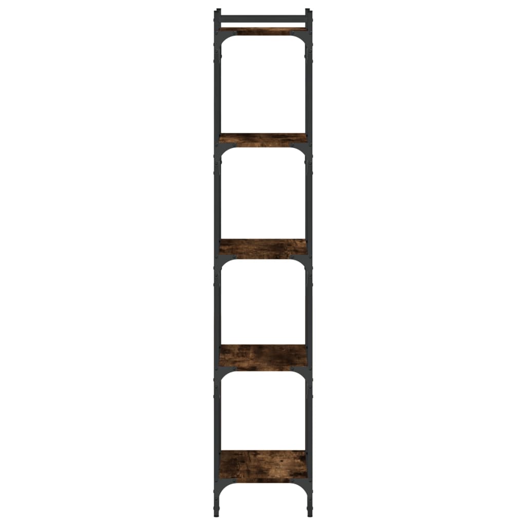 vidaXL Libreria a 5 Ripiani Rovere Fumo 40x30x154 cm Legno Multistrato