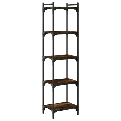 vidaXL Libreria a 5 Ripiani Rovere Fumo 40x30x154 cm Legno Multistrato