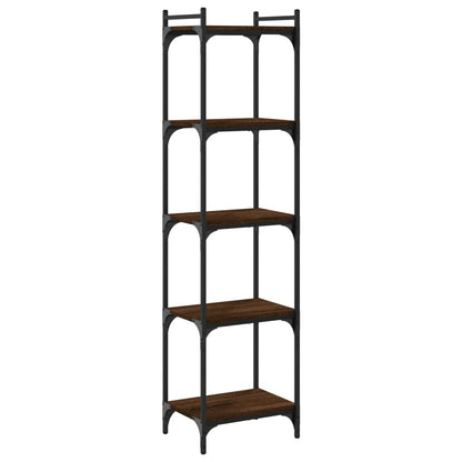 vidaXL Libreria 5 Ripiani Rovere Marrone 40x30x154cm Legno Multistrato VIDAXL