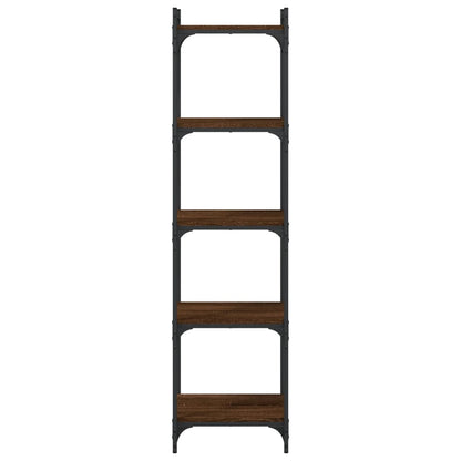 vidaXL Libreria 5 Ripiani Rovere Marrone 40x30x154cm Legno Multistrato VIDAXL