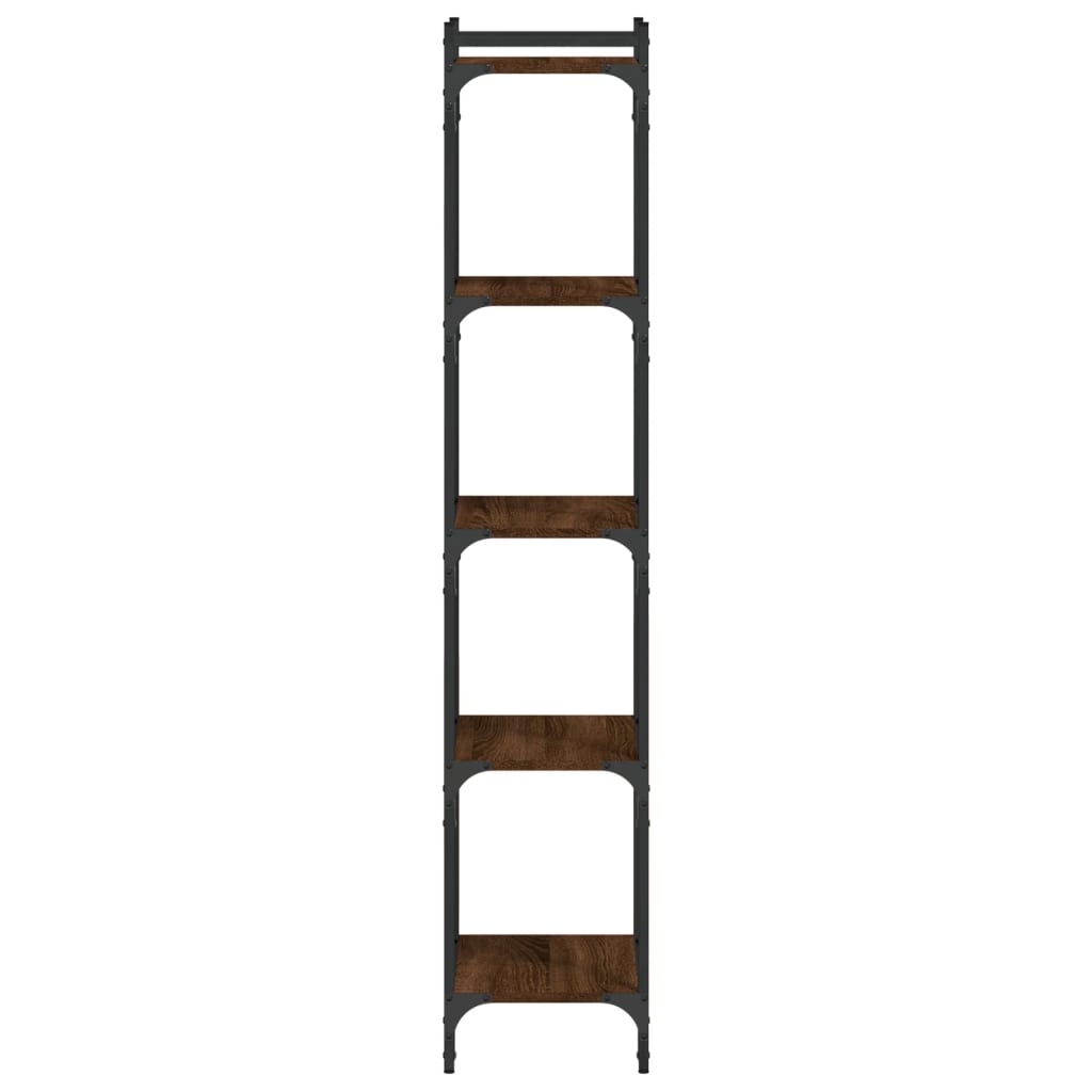 vidaXL Libreria 5 Ripiani Rovere Marrone 40x30x154cm Legno Multistrato VIDAXL