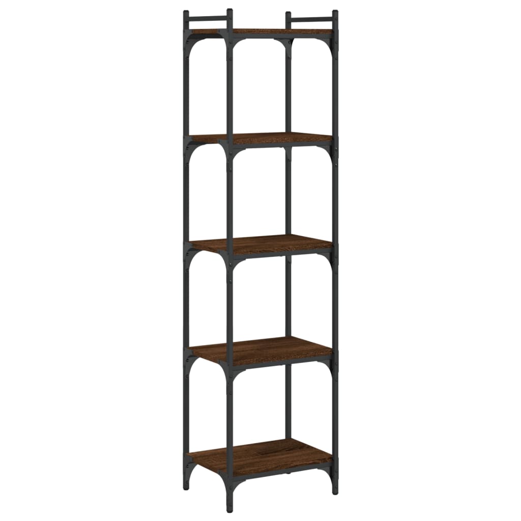 vidaXL Libreria 5 Ripiani Rovere Marrone 40x30x154cm Legno Multistrato VIDAXL