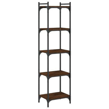 vidaXL Libreria 5 Ripiani Rovere Marrone 40x30x154cm Legno Multistrato VIDAXL