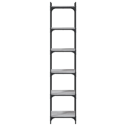 vidaXL Libreria 6 Ripiani Grigio Sonoma 40x30x188cm Legno Multistrato
