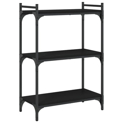 vidaXL Libreria a 3 Ripiani Nera 60x30x86 cm in Legno Multistrato