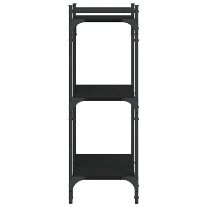 vidaXL Libreria a 3 Ripiani Nera 60x30x86 cm in Legno Multistrato