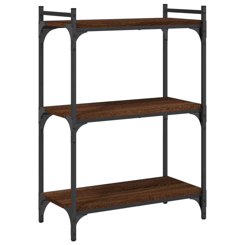 vidaXL Libreria 3 Ripiani Rovere Marrone 60x30x86 cm Legno Multistrato