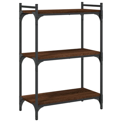 vidaXL Libreria 3 Ripiani Rovere Marrone 60x30x86 cm Legno Multistrato