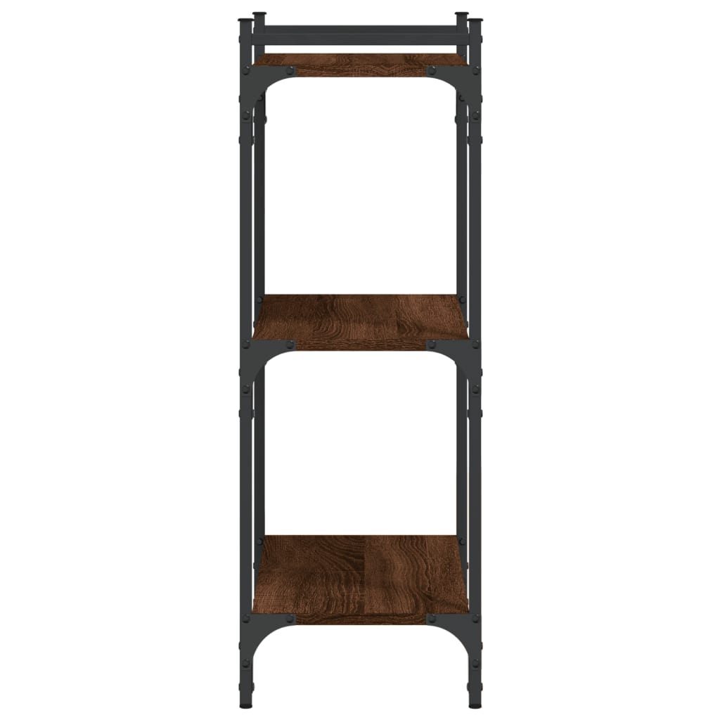 vidaXL Libreria 3 Ripiani Rovere Marrone 60x30x86 cm Legno Multistrato