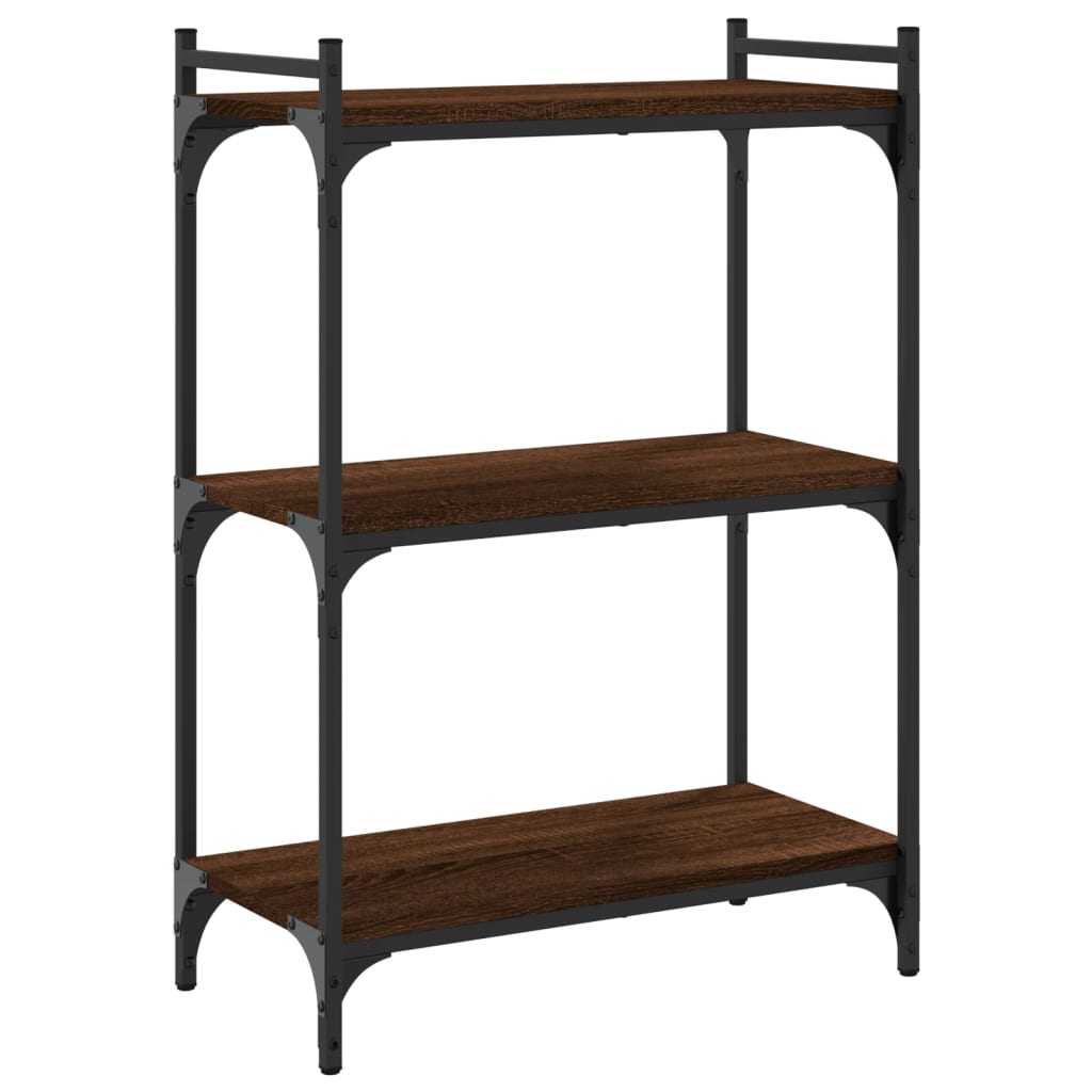 vidaXL Libreria 3 Ripiani Rovere Marrone 60x30x86 cm Legno Multistrato