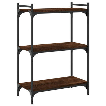 vidaXL Libreria 3 Ripiani Rovere Marrone 60x30x86 cm Legno Multistrato