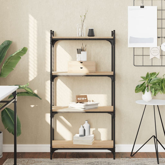 vidaXL Libreria 4 Ripiani Rovere Sonoma 60x30x120 cm Legno Multistrato