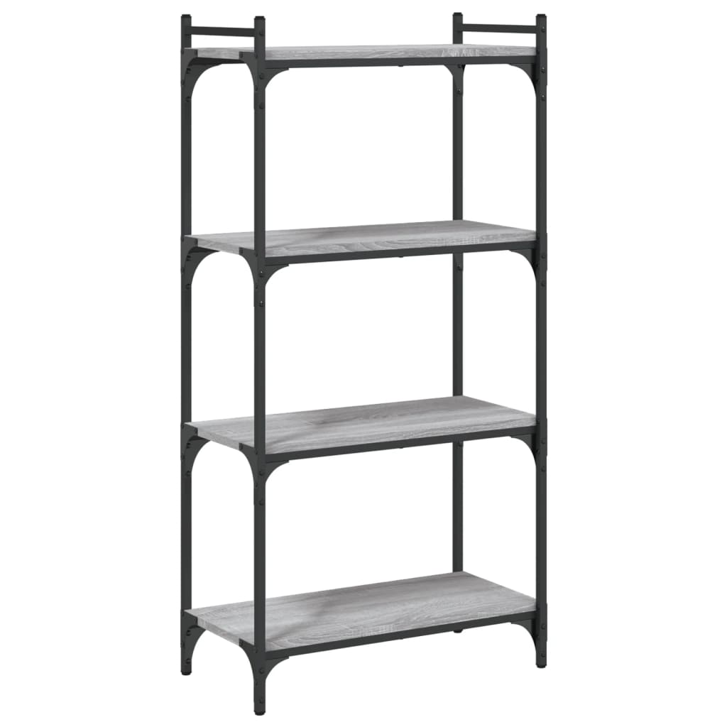 vidaXL Libreria 4 Ripiani Grigio Sonoma 60x30x120cm Legno Multistrato VIDAXL