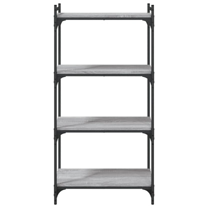 vidaXL Libreria 4 Ripiani Grigio Sonoma 60x30x120cm Legno Multistrato VIDAXL