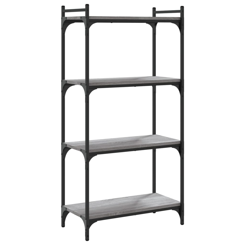 vidaXL Libreria 4 Ripiani Grigio Sonoma 60x30x120cm Legno Multistrato VIDAXL