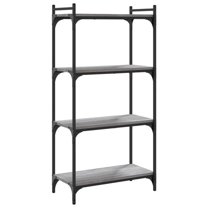 vidaXL Libreria 4 Ripiani Grigio Sonoma 60x30x120cm Legno Multistrato VIDAXL