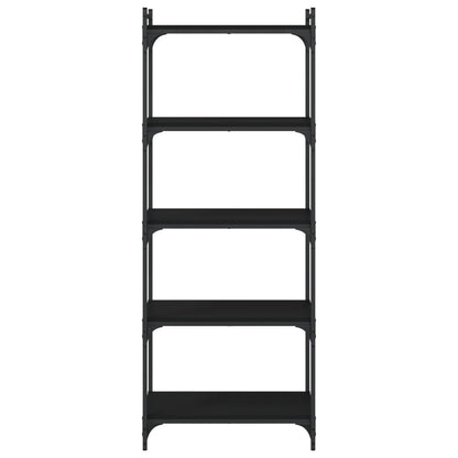 vidaXL Libreria a 5 Ripiani Nera 60x30x154 cm in Legno Multistrato VIDAXL
