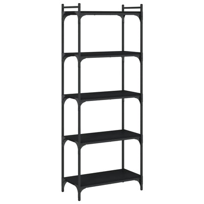 vidaXL Libreria a 5 Ripiani Nera 60x30x154 cm in Legno Multistrato VIDAXL